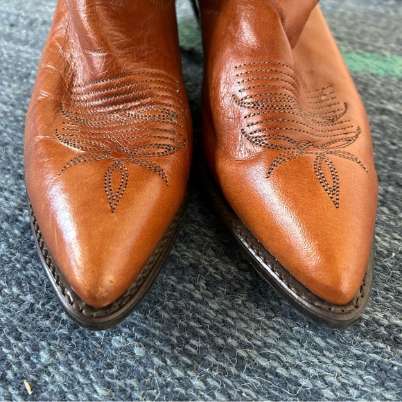 Vintage Acme Leather Cowboy Western Boots 6.5 - Picture 2 of 11